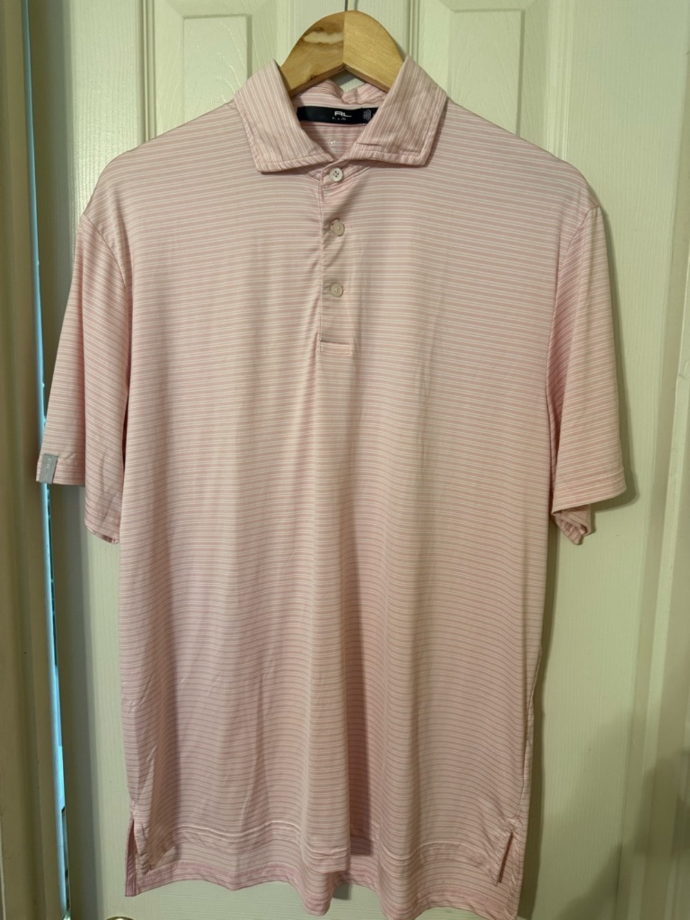 RLX Ralph Lauren Pink Striped Men's Polo